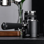 IKAPE 58mm Bottomless Naked Portafilter, Coffee Portafilter with Black Silicone Handle, Fits E61, Flair 58, ECM, Rocket, Sanremo, Synesso, Slayer, VBM Machines, with 18g Capacity Filter Basket