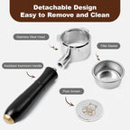 MEION 54mm Bottomless Portafilter Compatible with Breville Barista Express Machines, Sage, Barista Pro, BES870XL, BES878, BES880, Espresso Portafilter with 18g Filter Basket & Puck Screen