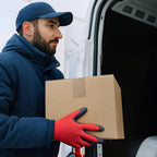 KAYGO Winter Work Gloves for Men and Women, 12 Pairs Thermal Insulated Safety Work Gloves PU Coated, Smooth Grip on Palm & Fingers,Ideal for Freezer Work,Red,XL