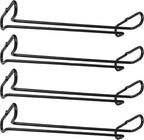 4 Pack Steamware Wine Glass Hanging Rack, Metal Stemware Holder Storage Wall Mount Under Cabinet Kitchen Bar Pub, Black