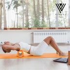 The Vinchu Foam Roller - Deep Tissue Massage Muscle Roller and Stretching Equipment for Sustainable Strength and Myofascial Trigger Point Release (Orange, L)