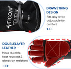 TICONN Welding Gloves, 1000°F Heat-Resistant Fireproof Leather Gloves for Welders, Stick, Forge, Mig, Tig, BBQ, Baking, Oven