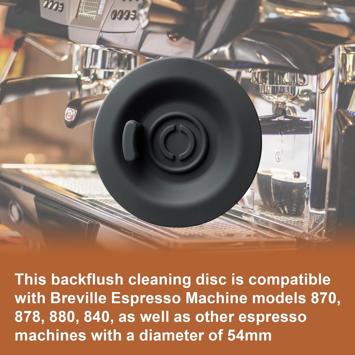 2 Pack Espresso Backflush Cleaning Disc 54mm for Breville Espresso Machines - Compatible with BES870XL/ BES878BSS/ BES880/ BES840XL/ BES810BSS & More, Works with Cleaning Tablets