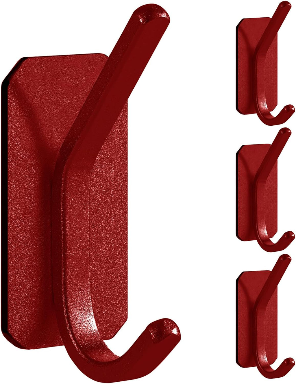 Paoli Heavy Duty Adhesive Wall Hooks (4, Red)