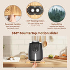 360° Rolling Tray Bamboo Appliance Slider, Appliance Sliders for Kitchen Appliances Sliding Tray for Coffee Maker Appliances Mat Easily from Under The Cabinet Wood(13.9"×9.4")