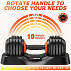 Adjustable Dumbbells Set of 2, 1 Hand Adjustable Weights Dumbbells Set, 5 in 1/10 in 1 Free Dumbbell with Anti-Slip Texture Handle, 25/55/80lb Pair Weight Set For Home Gym Suit both Men and Women
