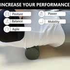 Travel Size Back Roller, High Density Foam Roller for Back Stretching, Physical Therapy, Yoga, Pilates, Post Workout Muscle Recuperation, 12" X 4" Round (Black)