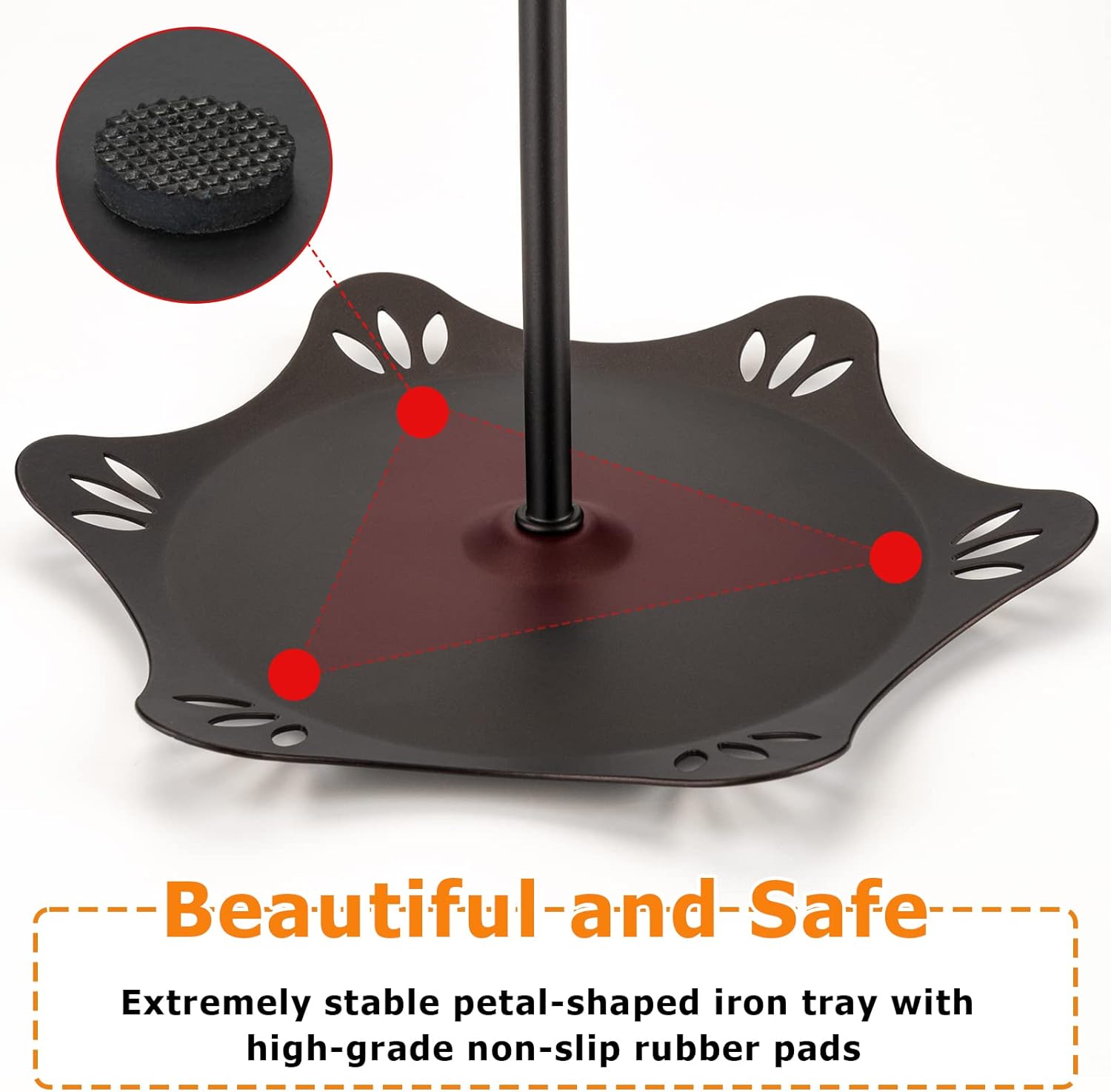 Coffee Mug Holder for Large Mugs, Mug Tree for Counter, Cup Holder for Countertop, Mug Rack with Tray, Metal Mug Tree with 6 Hooks, Coffee Counter Bar Accessory & Kitchen Home Organizer