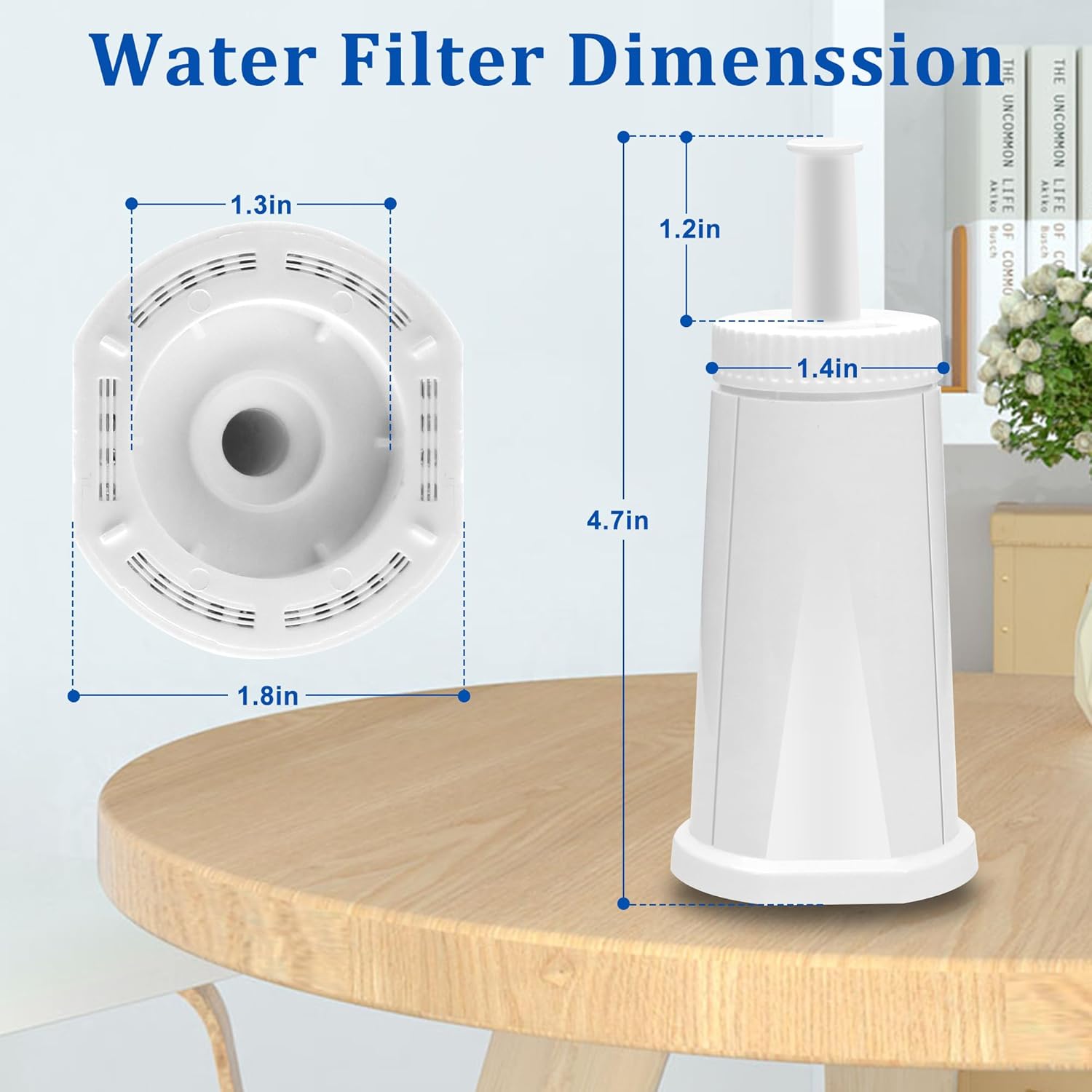 TOMOON Water Filter Replacement for Breville Espresso Machines Barista Touch BES880, Barista Pro BES878,Oracle Touch BES990,Oracle BES980,Dual Boiler BES920 Bambino ClaroSwiss Sage,4 Pack