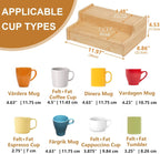 2-Tier Expandable Coffee Mug Holder, Mug Organizer for Kitchen Cabinets, Bamboo Mug Cup Rack, Multi-Functional Cup Holder Shelf, Coffee Bar Organizer, Home