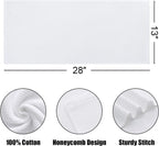 Kitinjoy 100% Cotton Waffle Weave Kitchen Towels, 6-Pack Super Soft and Absorbent Dish Towels for Drying Dishes, Kitchen Hand Towels, 13 in x 28 in, White