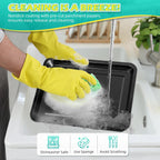 Air Fryer Basket, OPENICE 2 Set Air Fryer Pan and Crisper Tray for Oven, Non-stick Oven Air Fryer Basket for Baking and Crispy Foods - Black