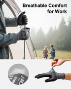 DULFINE Safety Work Gloves MicroFoam Nitrile Coated-24 Pairs Pack,Seamless Knit Nylon Glove with Black Micro-Foam Nitrile Grip,Ideal for General Purpose,Automotive,Home Improvement,Painting(X-Large)