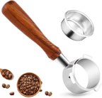 54mm Coffee Bottomless Portafilter, Compatible with Breville Barista Bes 870/878/880 Replacement Parts Bottomless Portafilter（brown）.