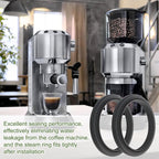 58mm Silicone Steam Ring 2 Pack for Delonghi Espresso Machine Steam Seal Ring Head Filter Silicone Gasket for D'Lh Espresso Machine Parts EC685 EC680 EC695 EC820 EC850 EC860 EC9335M EC9355M EC9665M