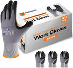 PROMEDIX P Nitrile Coated Work Gloves,MicroFoam Safety Work Gloves Men,Seamless Knit Nylon&spandex Gloves with Grip