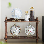 1Pcs Brass Teacup and Saucer Display Stand,Teacup Holder Stand for Display,Antique Coffee Cup Mug Holder for one Cup, Gold. (Small)