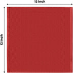 Artoid Mode 100% Cotton Dark Red Waffle Weave Kitchen Dish Cloths, 12x12 Inch Ultra Soft Absorbent Quick Drying Kitchen Dish Towels Set of 6