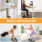 Trobing Standing Desk Mat Balance Board with Rollerball, Wooden Wobble Anti Fatigue Mat Balance Board for Standing Desk, Home Office Non-Slip Comfort Floor Mat to Relieve Foot, Knee, and Back Pain