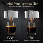 Bottomless Portafilter 54mm - Stainless Steel Filter Basket and Ergonomic Mahogany Wood Handle - Compatible with Breville 54mm Bottomless Portafilter Coffee Machine Models