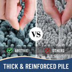 Arotive Luxury Chenille Bathroom Rug Mat, Extra Soft Thick Absorbent Shaggy Bath Rugs, Non-Slip Machine Wash Dry, Plush Bath Mats for Bathroom, Shower and Tub, 30x20, Smoky Gray