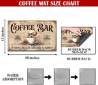 THUYPT Personalized Absorbent Coffee Mat for Counter, Coffee Drying Mat Coffee Bar Accessories, Kitchen Counter Coffee Maker Coffee Station Decoration (04)