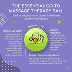YOGA TUNE UP® Therapy Balls in Tote by Tune Up Fitness - Massage Balls for Trigger Point, Pressure Point & Myofascial Release - Use as Single or Peanut Ball for Pain Relief & Relaxation (Apple Green)