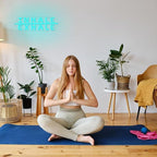 "Inhale Exhale" Neon Sign Yoga Neon Signs Letter Led Neon Sign Blue LED Neon Lights for Yoga Room Pilates Studio Bedroom Gym Decoration
