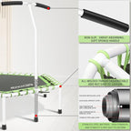 Newan 48'' Fitness Trampoline with Adjustable Handle Bar, Silent Trampoline Bungee Rebounder Jumping Cardio Trainer Workout for Adults - Max Limit 330 lbs