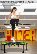 DARCHEN 400LBS Rebounder Trampoline for Adults, Indoor Mini Trampoline Silent Fitness Trampoline Small Bungee Rebounder Jumping Cardio Trainer Workout Exercise Workout with Handrail Bar [40 Inch]