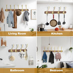 Wall Hooks for Hanging, 25-Pcs Heavy Duty Metal Coat Hooks, for Living Room, Bathroom, Kitchen, Bedroom for Towel, Hat, Key, Closet, Bag (Gold)