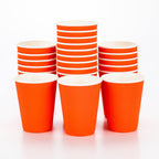 Restaurantware-12 Ounce Disposable Coffee Cups, 500 Double Wall Hot Cups For Coffee - Lids Sold Separately, Rolled Rim, Orange Paper Insulated Coffee Cups, For Hot Coffee, Tea, And More