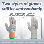 Schwer 12 Pairs ANSI A5 Cut Resistant Work Gloves, Cut Proof Gloves with PU Coating, Used for Metal Fabrication, WoodWorking, Construction, Non Slip, Durable, L, CR3088