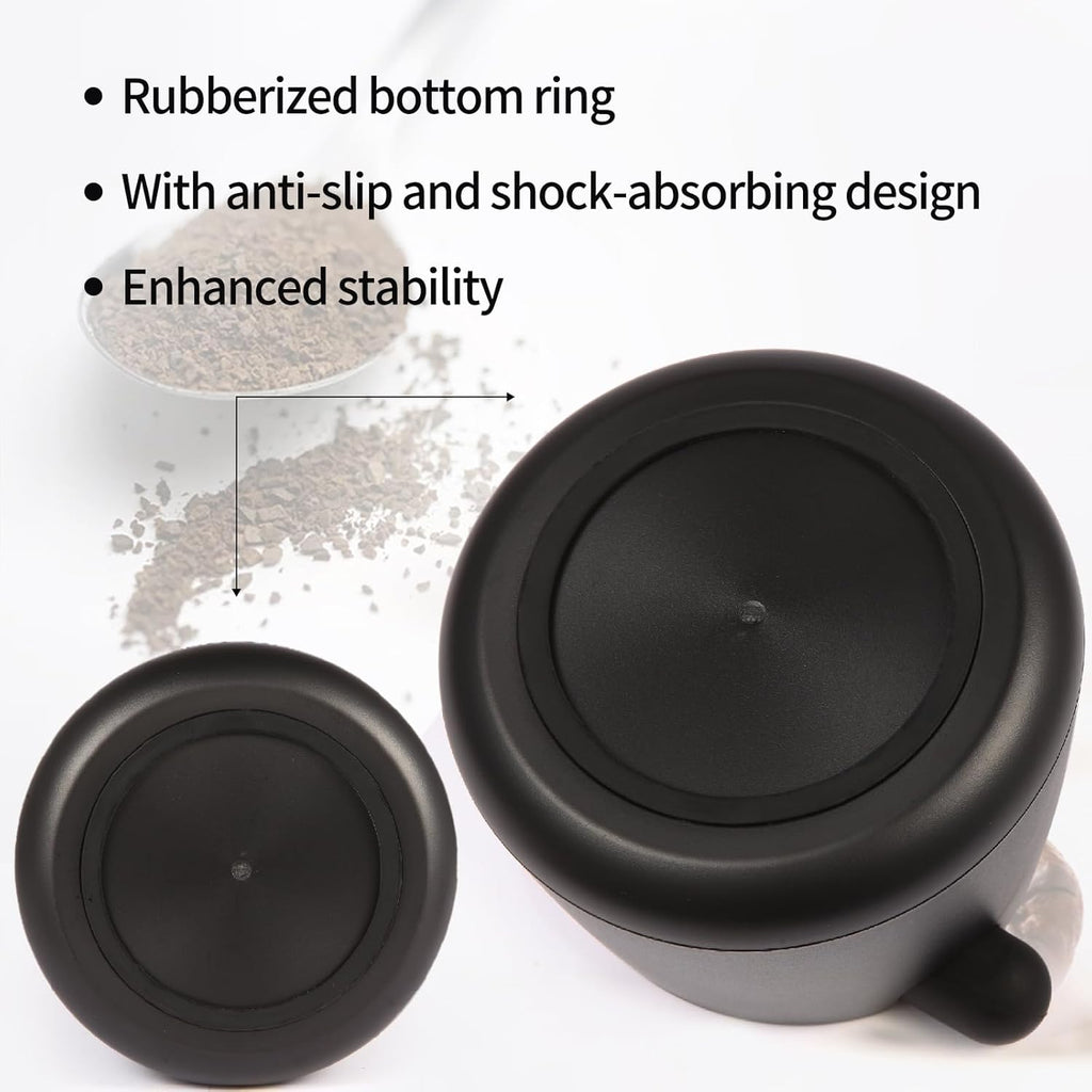 Knock Box Large Capacity Design Espresso Knock Box Shock-absorbent Knock Box Espresso with Removable Knock Bar and Non-Slip Base Espresso Accessories for Home/Office