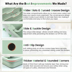 Caperci Large Silverware Organizer for Kitchen Drawer & Utensils - Expandable Drawer Organizer for Cutlery, Flatware & Gadget, BPA-Free Thick Plastic, Wider Compartments & Non-skid Feet (Sage Green)