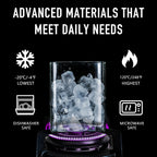 37oz Rectangle Airtight Glass Storage Containers with Bamboo Lids (Set of 6), Square Food Storage Jar, Pantry Organizers for Cereal, Nuts, Snacks and Coffee beans (‎with Black Lable)