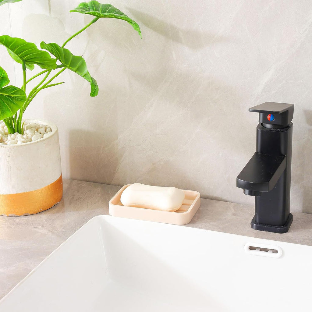 Silicone Kitchen Sink Organizer Tray for Multiple Usage,Easy Clean Sponges Holder for Kitchen Bathroom Counter or Sink,Dish Soap Dispenser,Scrubber,Bottle,Cup Tapioca 4.9”x 3.2”