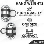 Synergee Cardio Hand Weights. Steel Hand Weights Dumbbell Set with Anti-Slip Silicone Finger Loop for Workout, Fitness, Training for Men and Women. Sold in Pairs. Available in 1lb, 1.5lb and 2lb Sets