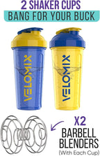 '-2 Pack- 28 oz Protein Shaker Bottles for Protein Mixes - 2x Wire Whisk | Leak Proof Shaker Cups for Protein Shakes | Protein Shaker Bottle Pack (Stand Strong Pack)