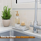 Bathroom Tray for Counter, Oak Wooden 7.5" L Vanity Tray for Jewelry Soap Cologne Organizer for Men Decorative Decor Silver