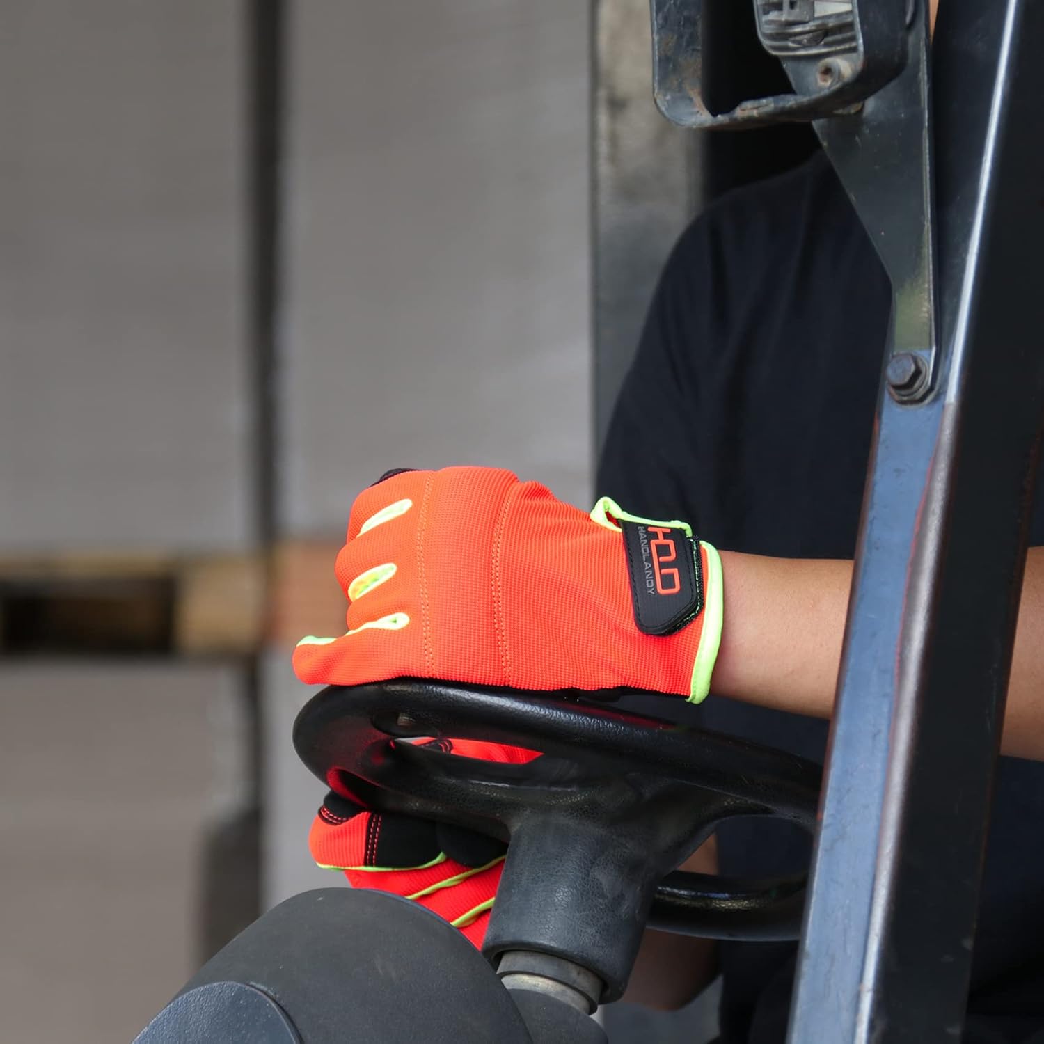 HANDLANDY Work Gloves for Men & Women, Utility Mechanic Working Gloves Touch Screen, Flexible Yard Work Gloves