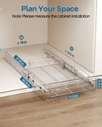 11" Wx21 D Pull Out Cabinet Organizer, Home Shelf Organization, Heavy-Duty Pull Out Shelves for Cabinets, Slide Out Drawers Organizer for Kitchen, Pantry