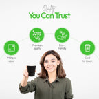 500-CT Disposable Black 12-OZ Hot Beverage Cups with Ripple Wall Design: No Need for Sleeves - Perfect for Cafes - Eco-Friendly Recyclable Paper - Insulated - Wholesale Takeout Coffee Cup