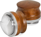 58mm Coffee Distributor Espresso Distribution Tool, Stainless Steel Coffee Distributor with Rosewood Wood Handle, Adjustable Depth Professional Espresso Leveler Tool for 58mm Portafilter