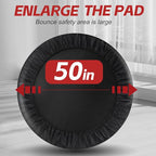 Rebounder Trampoline for Adults, 40"/50" Foldable Spring Fitness Trampoline - 450 lbs Capacity, Quiet & Stable Indoor/Outdoor Exercise Equipment for Cardio Workout