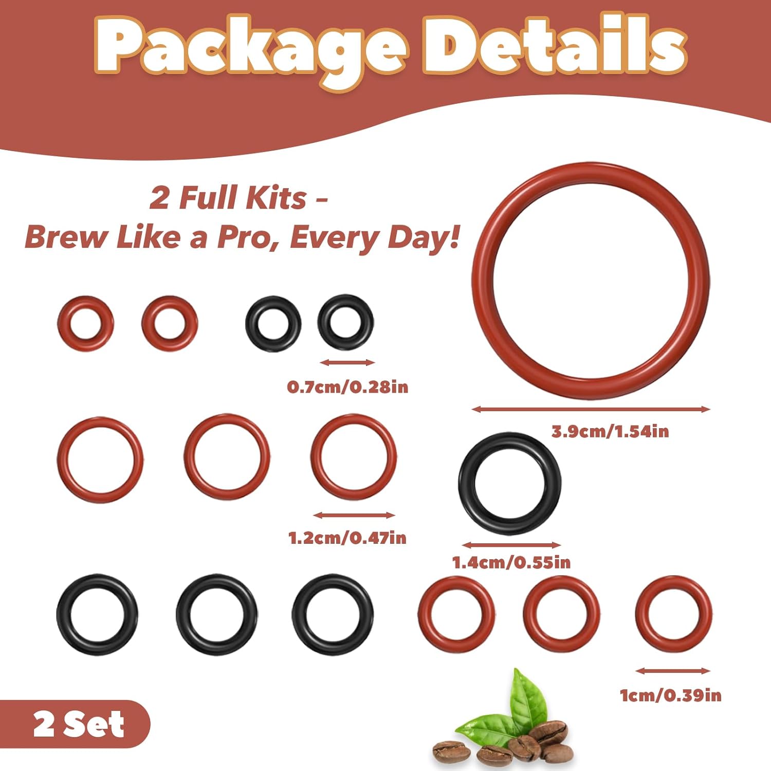 2 Set (30 Pcs) Silicone O Ring Kit for Saeco, O Rings for Gaggia Coffee Machine, O Ring Repair Kit for Fully Automatic Coffee Machines, Coffee Maker Part for Boiler Outlet Pin & Brew Unit