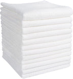 AIDEA Microfiber Cleaning Cloth 12PK, Dish Cloths White, Strong Water Absorption, Lint Free Rags, Scratch Free, Streak Free Microfiber Towels, Kitchen Dish Towels White, 11.5"x 11.5"