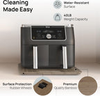 Ibyx Elegant Sliding Tray for Your Coffee Maker & Heavy Kitchen Appliances - Sturdy, Slides Easily from Under The Cabinet (Brown, 16" W x 13" D)