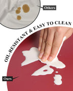 Wine Red Plastic Table Cover Protector, 36" x 60" Waterproof Easy Flat PVC Desk Pad Mat, 1.5mm Thick Rectangle Vinyl Table Top Protector for Dining Room Table, Office, Dresser