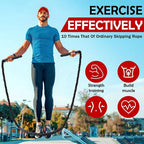 Jump Rope, Weighted Jump Rope for Men Women, 2.8lb Heavy Jumping Ropes for Fitness, Adult Skipping Rope for Home Gym Exercise, Improve Strength and Building Muscle Workout Equipment